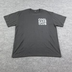 Cool Dads Club Shirt Mens 2XL Black Cotton Humor Proud Father Graphic Tee